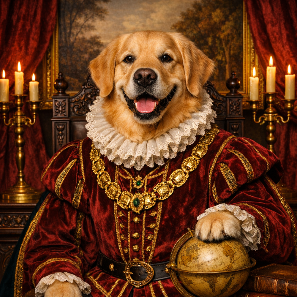 Renaissance Custom Pet Portrait – Turn Your Pet into a Timeless Masterpiece
