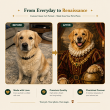 Renaissance Custom Pet Portrait – Turn Your Pet into a Timeless Masterpiece
