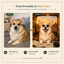 Road Trip Custom Pet Portrait – Every Adventure Is Better with Your Pet