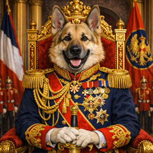 Royal Military Custom Pet Portrait – Your Pet as a Distinguished Commander
