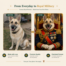 Royal Military Custom Pet Portrait – Your Pet as a Distinguished Commander