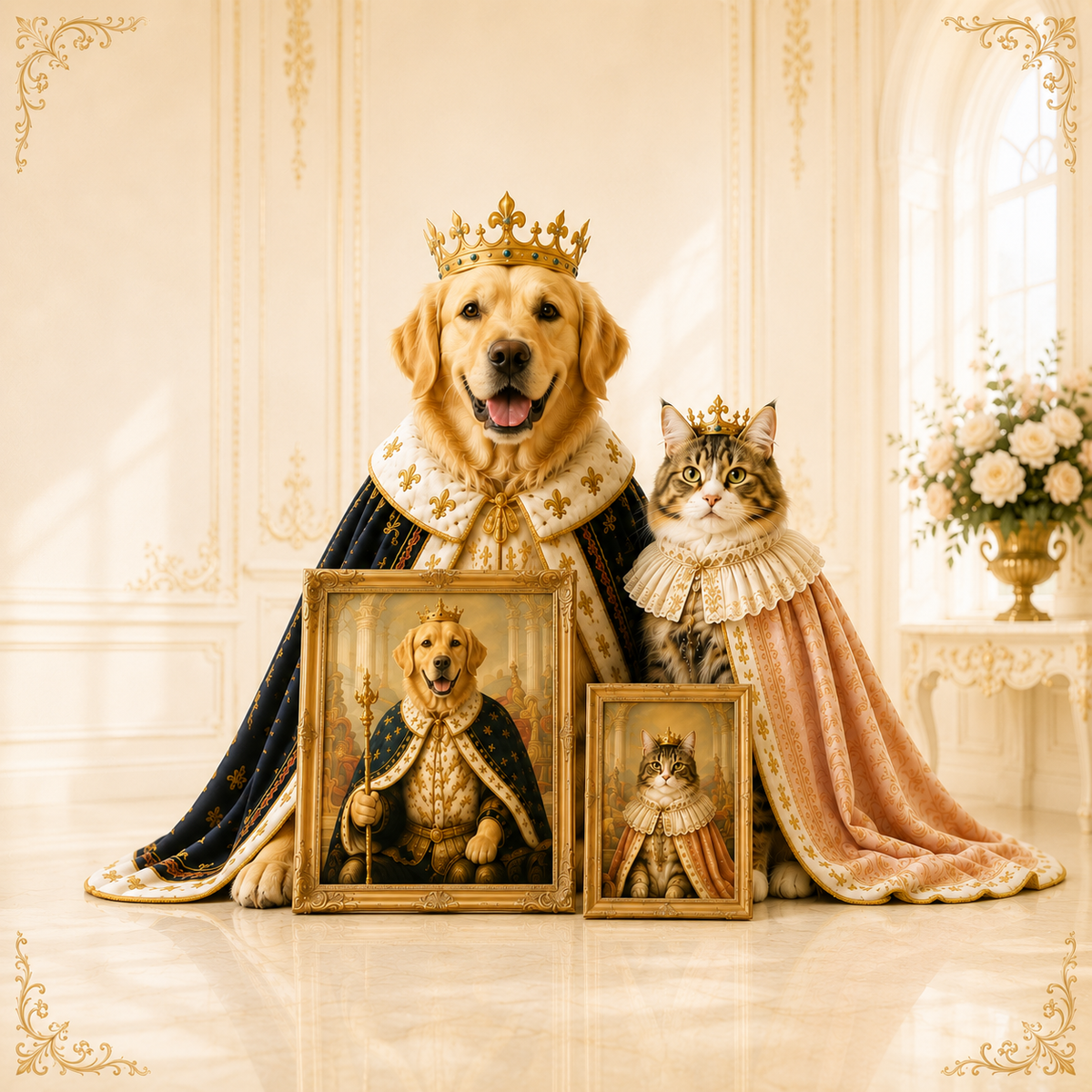 Custom pet portrait style