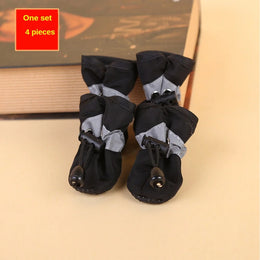 4-Piece Water-Resistant Dog Rain Boots with Non-Slip Paw Protection for Small Dogs