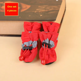 4-Piece Water-Resistant Dog Rain Boots with Non-Slip Paw Protection for Small Dogs