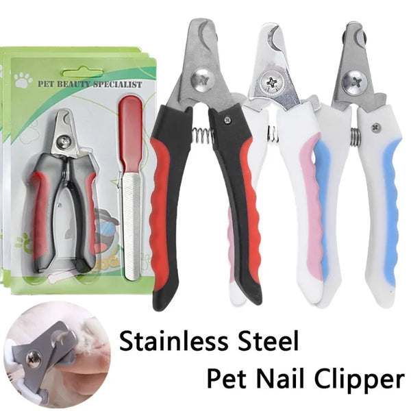 Professional Stainless Steel Pet Nail Clipper with Labor-Saving Ergonomic Handle