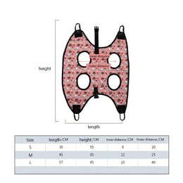 Adjustable Pet Grooming Hammock Harness for Safe Nail Trimming, Paw Care, and Anti-Scratch Restraint