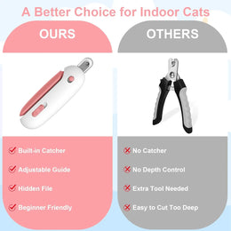 Adjustable Stainless Steel Pet Nail Clipper with Safety Guard for Precise and Controlled Trimming