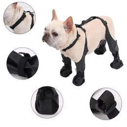 Anti-Slip Waterproof Dog Rain Booties with Paw Protection, Dirt-Resistant Soles, and Adjustable Suspender Straps