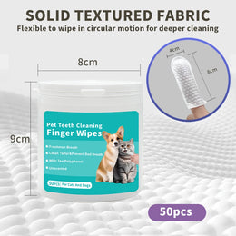 Lick-Safe Pet Dental Cleaning Finger Wipes for Dogs and Cats – Disposable Oral Care Gloves for Teeth and Gum Cleaning