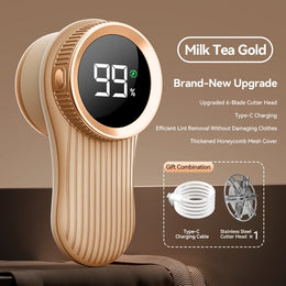 Rechargeable Electric Fabric Shaver with LED Display for Lint, Fuzz, and Pilling Removal