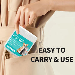 Lick-Safe Pet Dental Cleaning Finger Wipes for Dogs and Cats – Disposable Oral Care Gloves for Teeth and Gum Cleaning