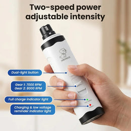 Rechargeable Low-Noise Electric Pet Nail Grinder with LED Light and USB Charging for Safe, Precise Paw Grooming