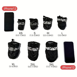 4-Piece Water-Resistant Dog Rain Boots with Non-Slip Paw Protection for Small Dogs