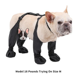 Anti-Slip Waterproof Dog Rain Booties with Paw Protection, Dirt-Resistant Soles, and Adjustable Suspender Straps