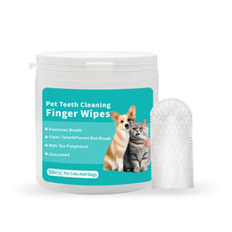 Lick-Safe Pet Dental Cleaning Finger Wipes for Dogs and Cats – Disposable Oral Care Gloves for Teeth and Gum Cleaning
