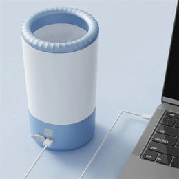 Portable Automatic Pet Paw Cleaner with Soft Silicone Brush, Waterproof Design, and USB-C Rechargeable Power