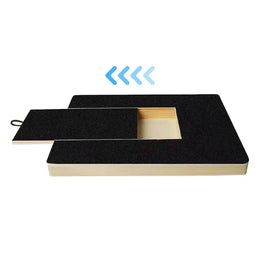 Pull-Out Wooden Dog Nail Scratch Board with Replaceable Sandpaper and Built-In Treat Box for Stress-Free Nail Trimming