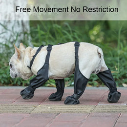 Anti-Slip Waterproof Dog Rain Booties with Paw Protection, Dirt-Resistant Soles, and Adjustable Suspender Straps