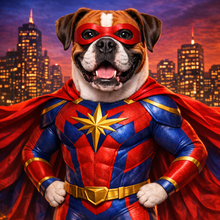 Superhero Custom Pet Portrait – Turn Your Pet into the Ultimate Hero