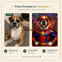 Superhero Custom Pet Portrait – Turn Your Pet into the Ultimate Hero