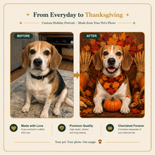 Thanksgiving Custom Pet Portrait – Celebrate the One You’re Always Thankful For