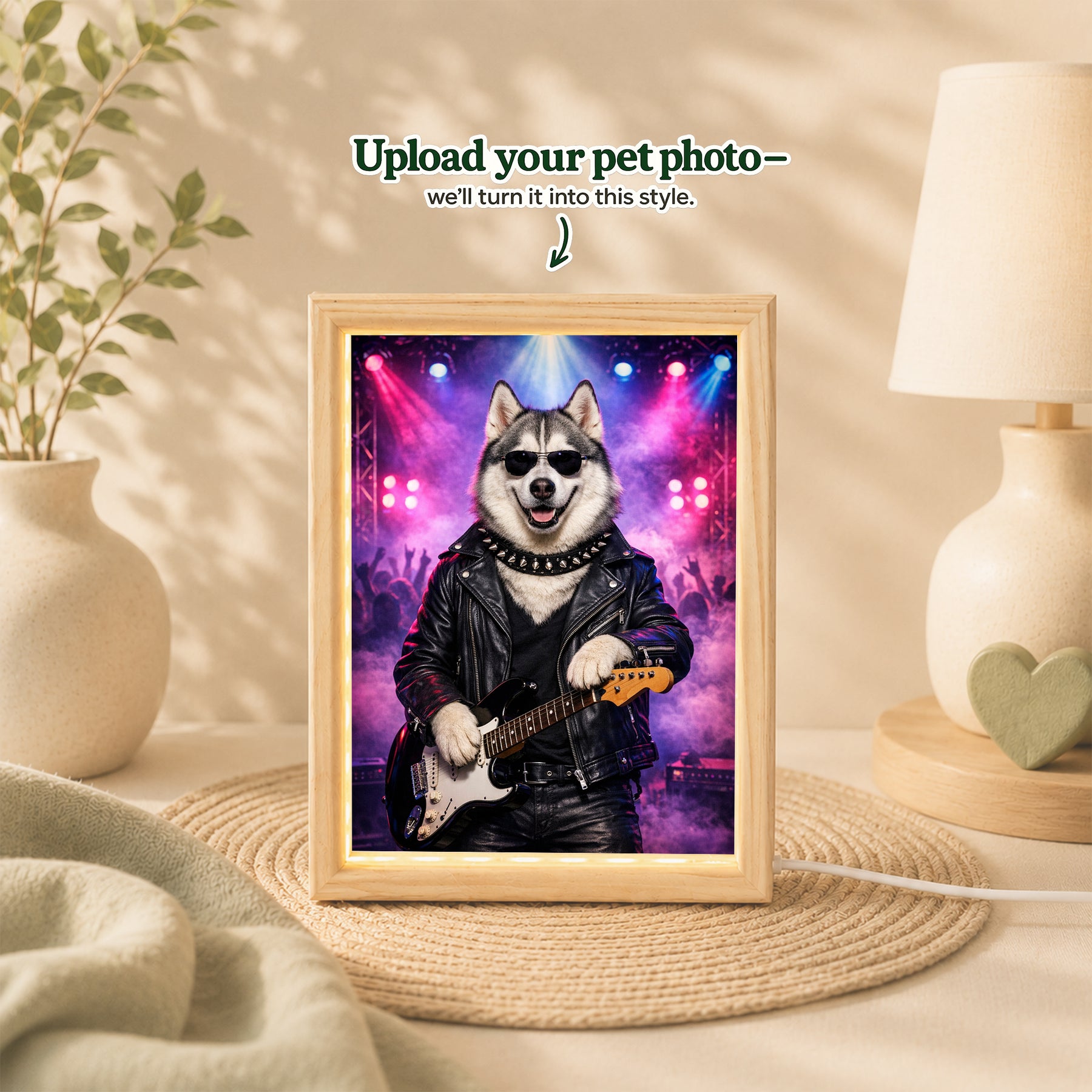 Rockstar Custom Pet Portrait – Turn Your Pet into the Star of the Show