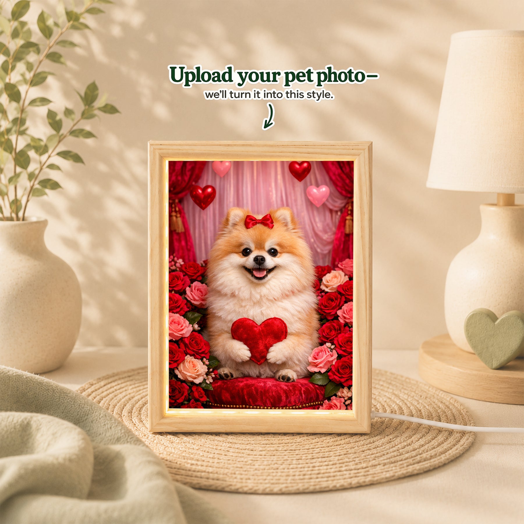 Valentine’s Day Custom Pet Portrait – Celebrate the Love That’s Always There