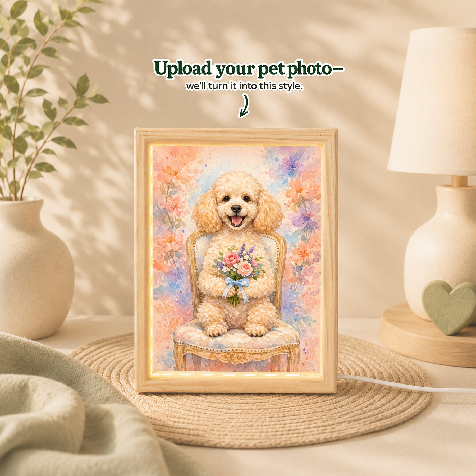 Custom Watercolor Pet Portrait – Created from Your Favorite Photo