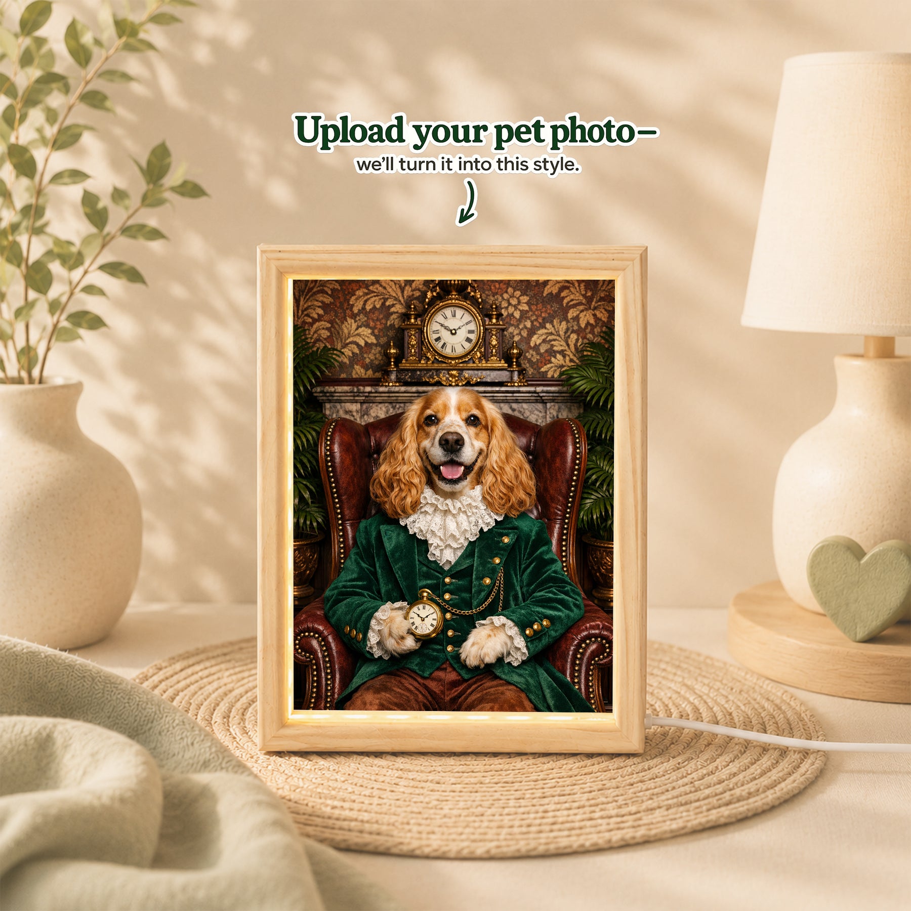 Victorian Custom Pet Portrait – Classic Elegance Made from Your Pet’s Photo