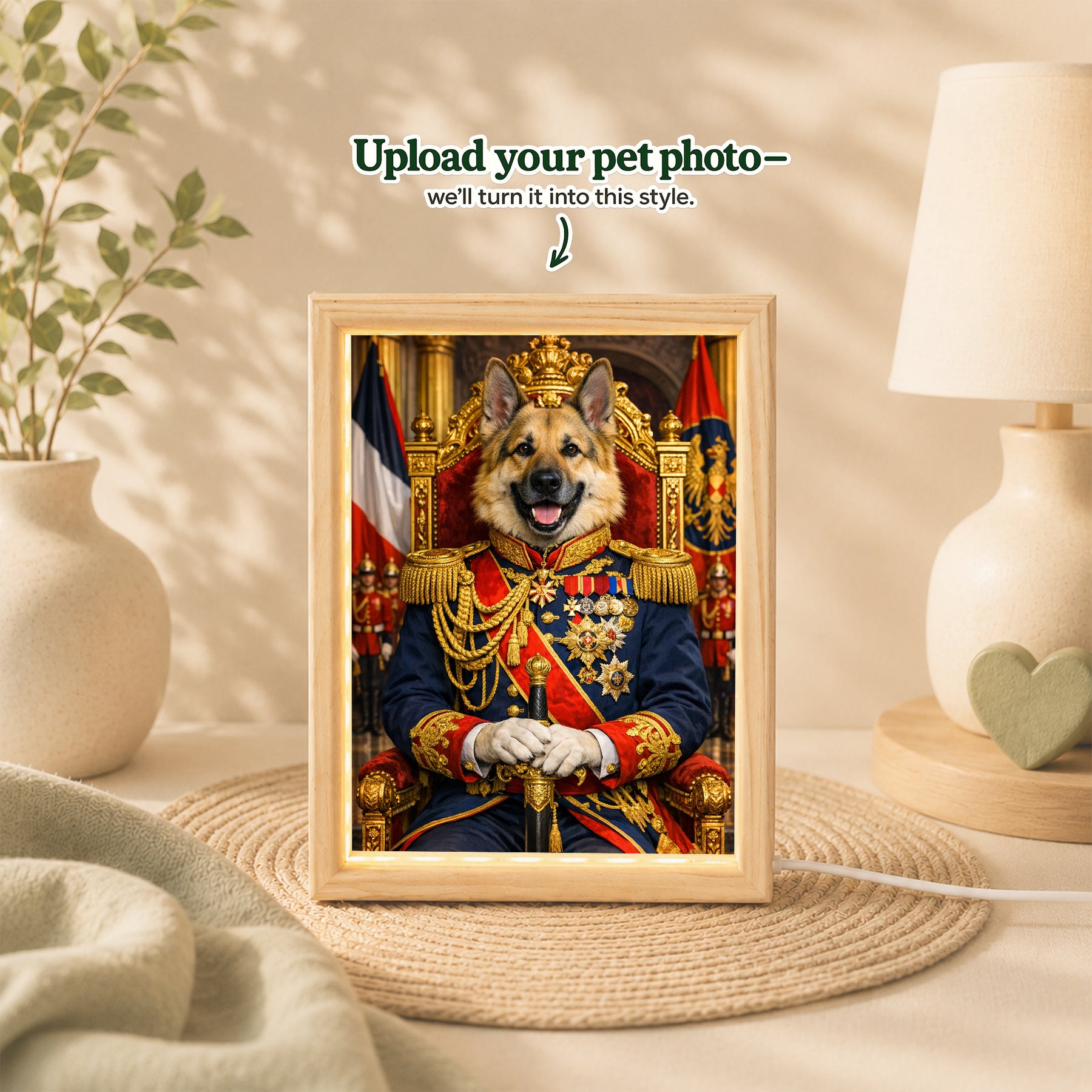 Royal Military Custom Pet Portrait – Your Pet as a Distinguished Commander
