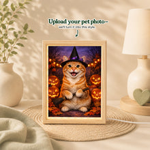 Halloween Custom Pet Portrait – A Spooktacular Transformation from Your Pet’s Photo