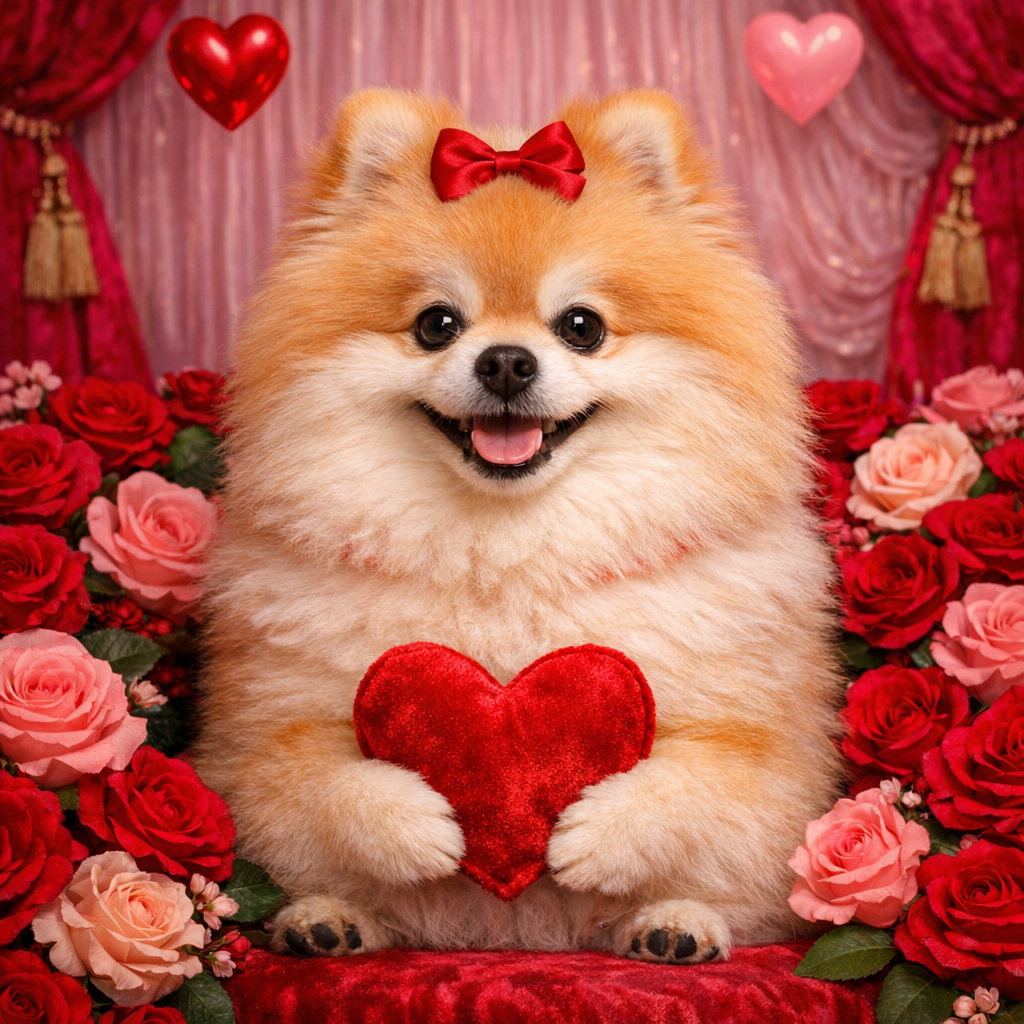 Valentine’s Day Custom Pet Portrait – Celebrate the Love That’s Always There