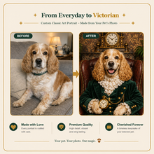 Victorian Custom Pet Portrait – Classic Elegance Made from Your Pet’s Photo