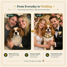 Custom Pet & Owner Wedding Portrait – Make Your Best Friend Part of the Big Day