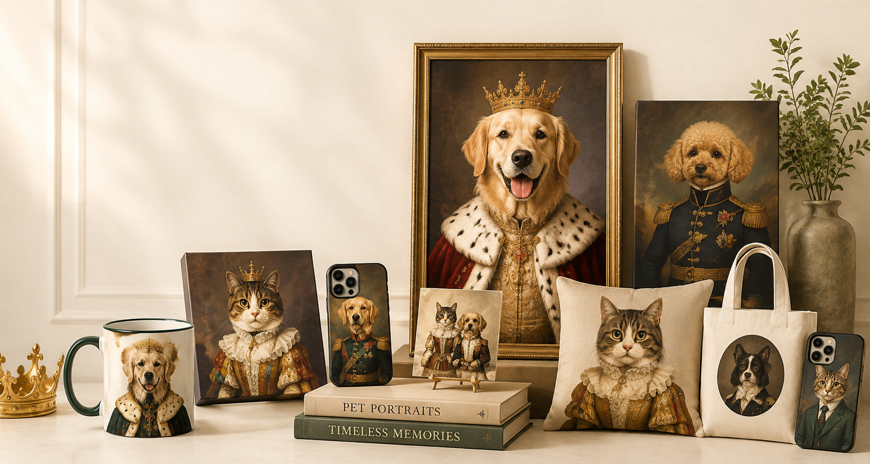 Happy dog and cat