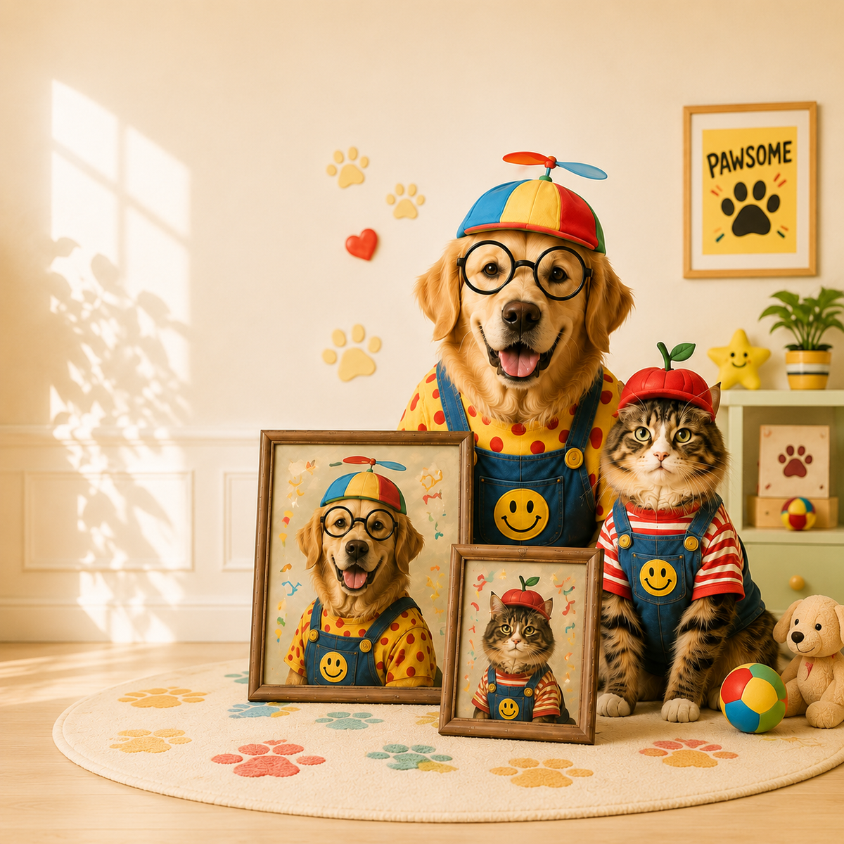 Custom pet portrait style