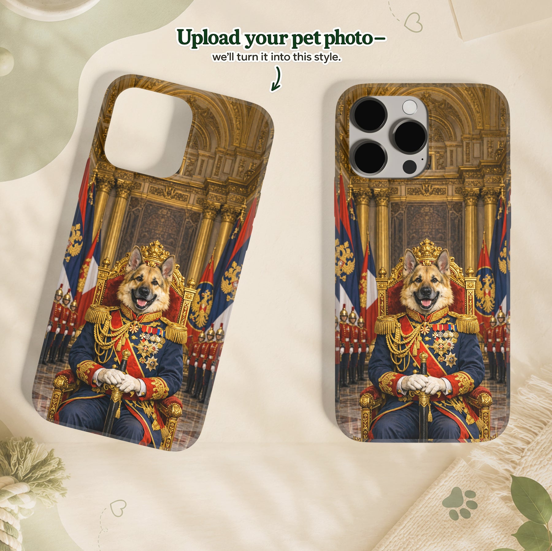 Royal Military Custom Pet Portrait – Your Pet as a Distinguished Commander