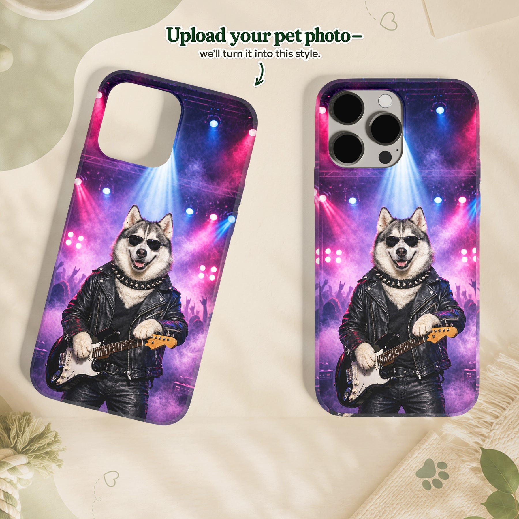 Rockstar Custom Pet Portrait – Turn Your Pet into the Star of the Show