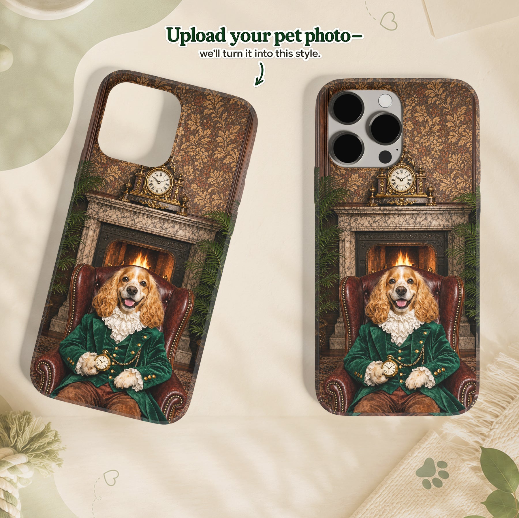 Victorian Custom Pet Portrait – Classic Elegance Made from Your Pet’s Photo