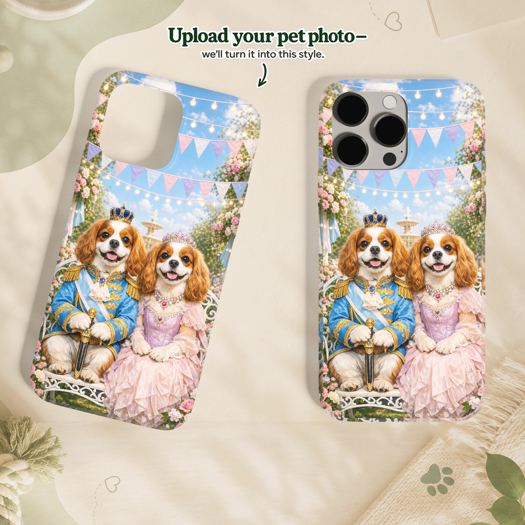 Prince & Princess Custom Pet Portrait – Made from Your Pet’s Photo